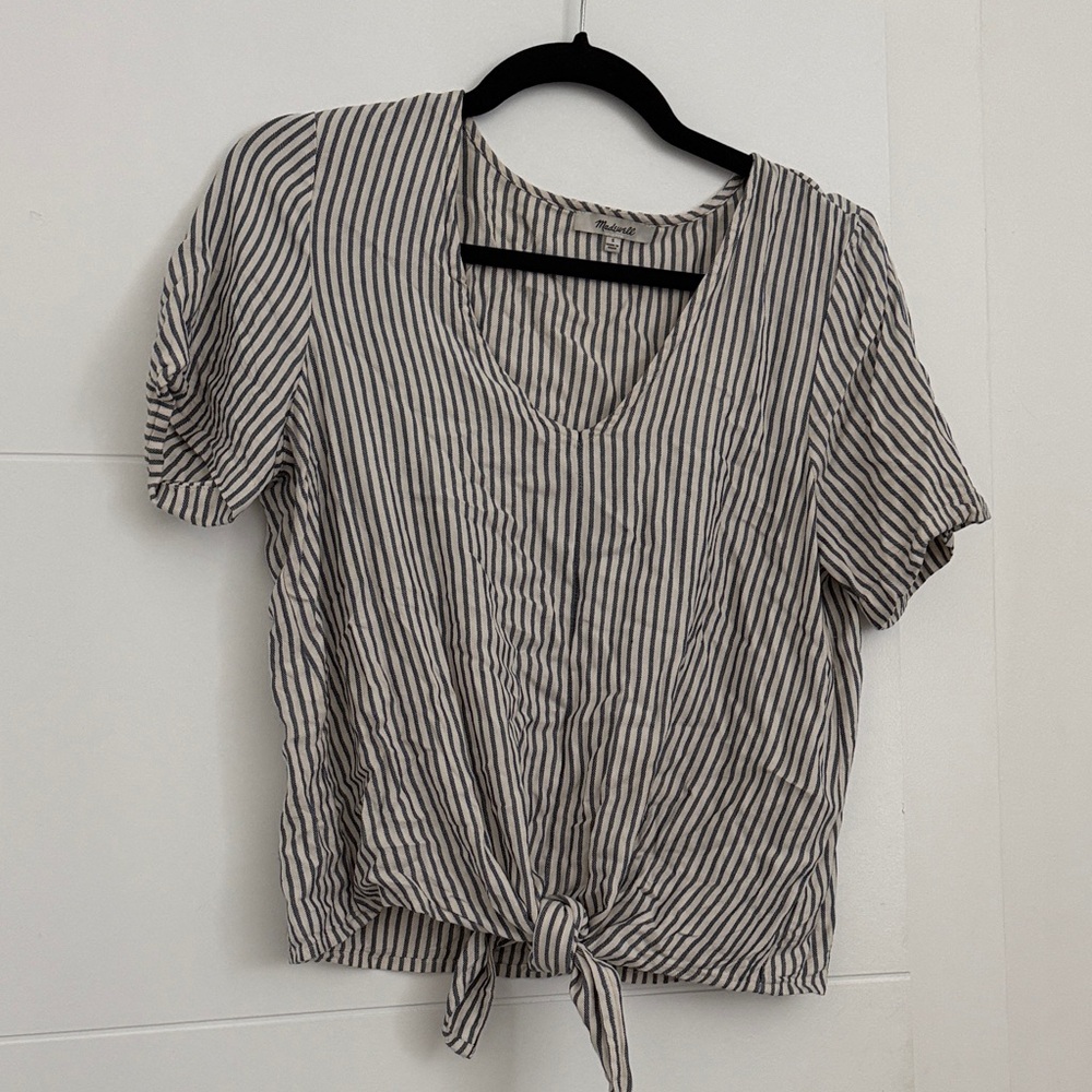 Madewell tie front top